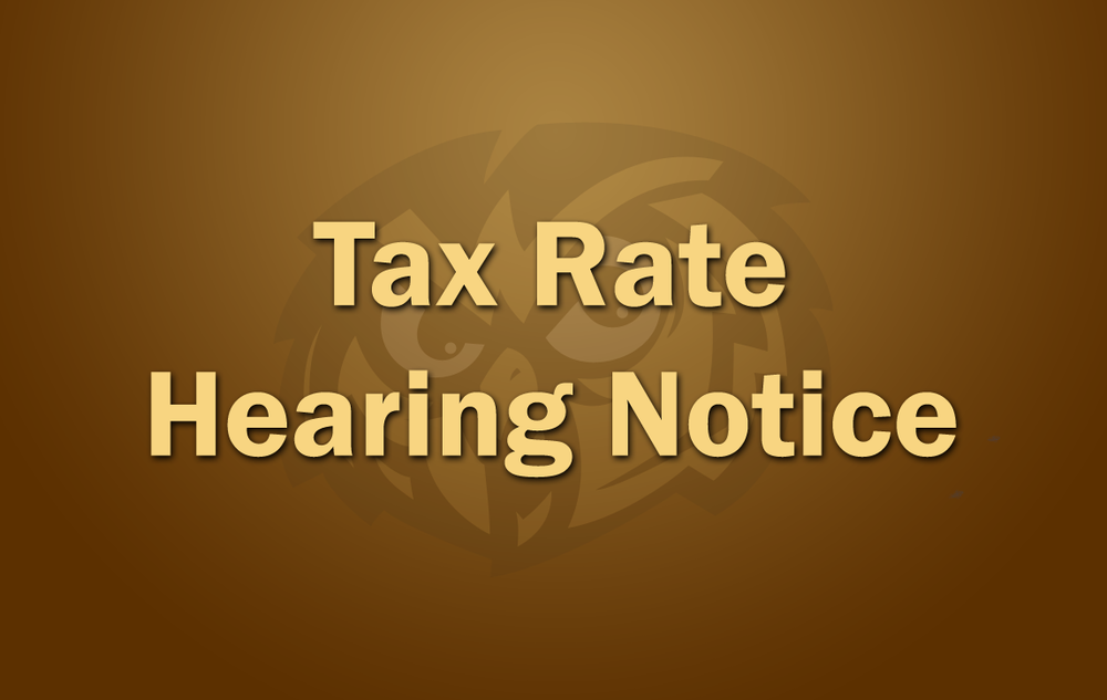 Tax Rate Hearing Notice