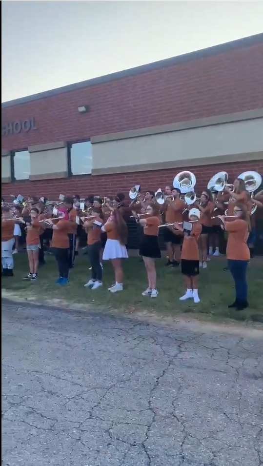 Pep Rally Golden Brigade